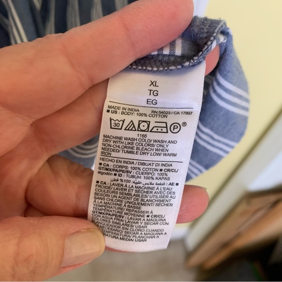 Old Navy Blue and White Striped Midi Dress - Picture 6 of 8